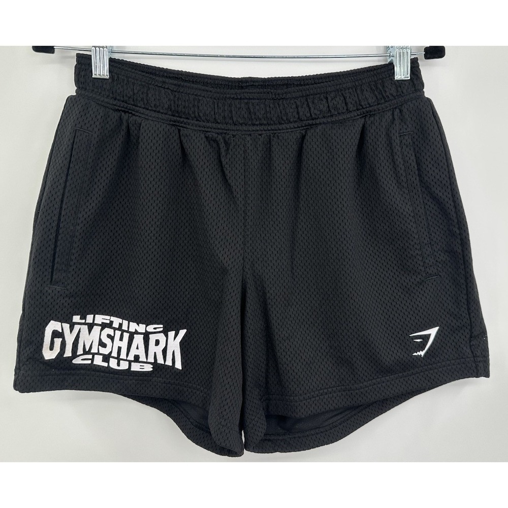 Gymshark Mesh 5" Medium Black Gymshark Lifting Club Pockets Shorts Logo